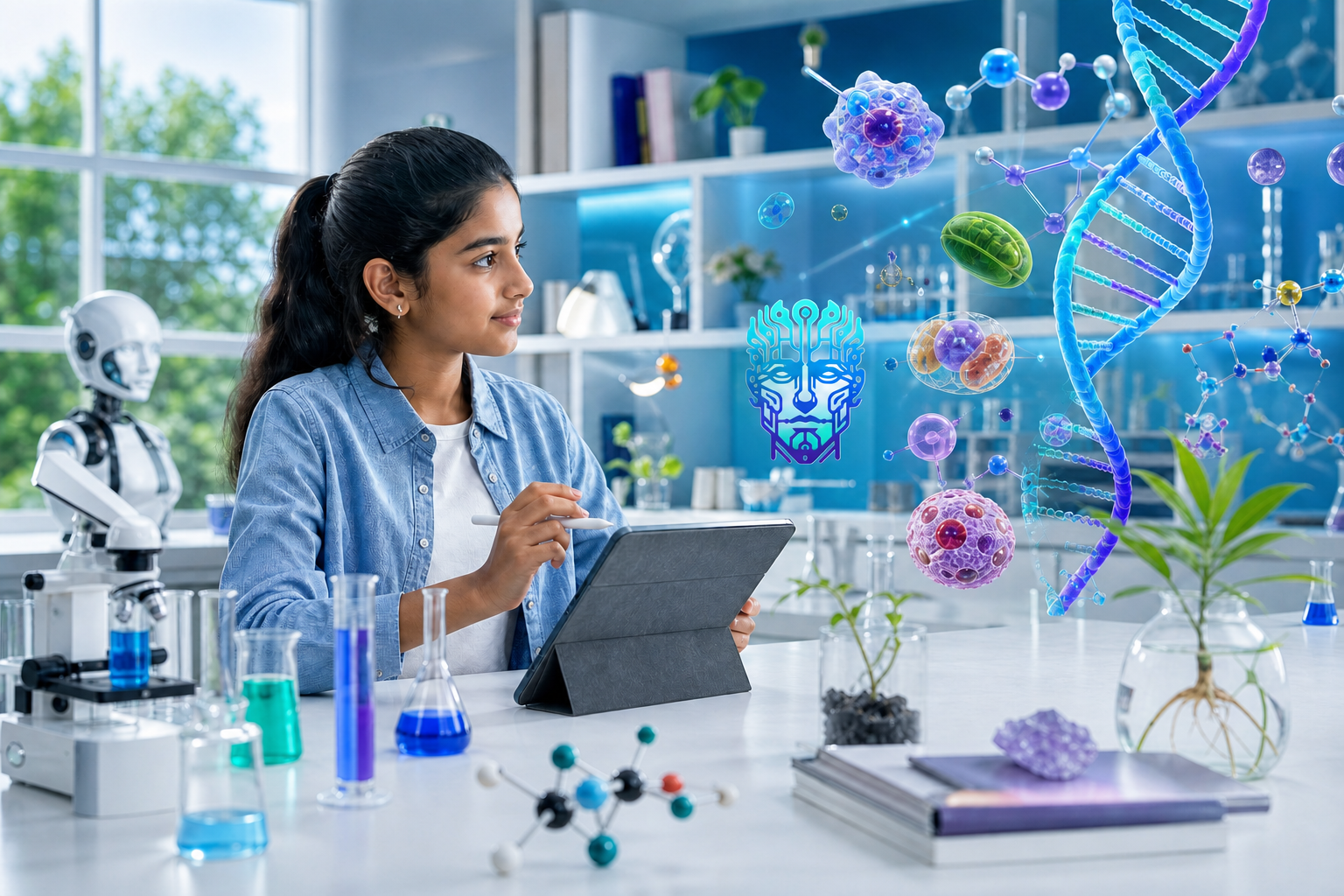 Student learning chemistry and biology through visual explanations